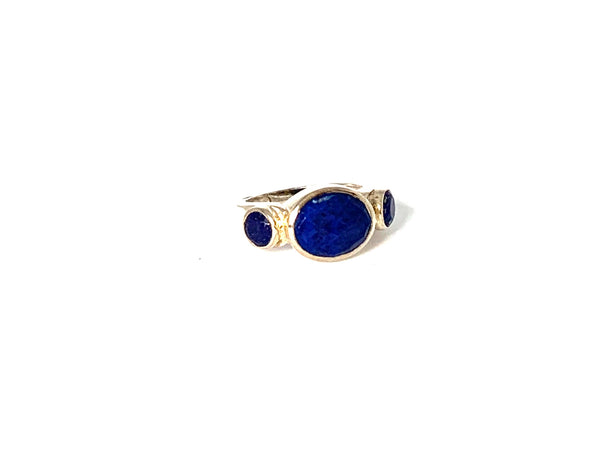 Ring sterling silver lapiz lazuli gemstone - Ilumine Gallery Store dainty jewelry affordable fine jewelry