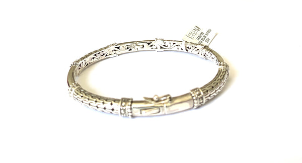 Bracelet sterling silver filagree bangle - Ilumine Gallery Store dainty jewelry affordable fine jewelry