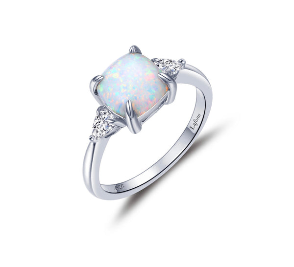 Opal & Diamond Engagement Ring