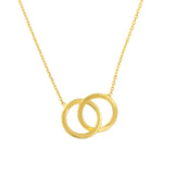 Gold Interlocked Circles Necklace