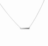 Sterling silver ID bar pendant - Ilumine Gallery Store dainty jewelry affordable fine jewelry