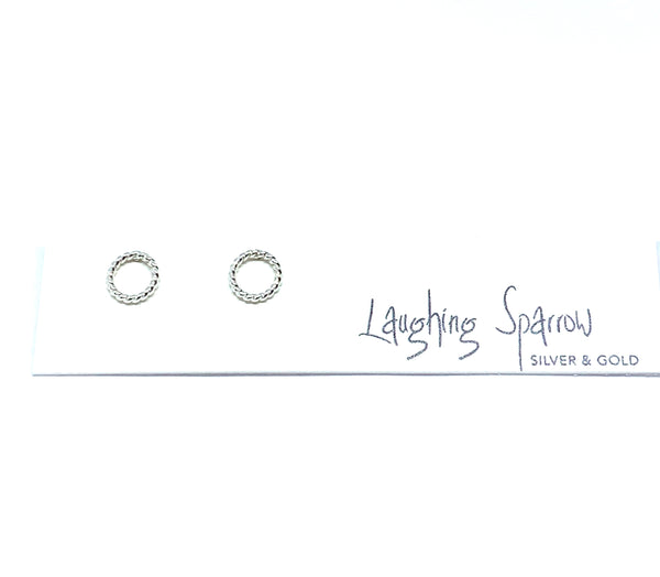 Sterling silver circle rope earrings - Ilumine Gallery Store dainty jewelry affordable fine jewelry