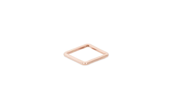 Ring handrafted rose gold thin square stacking ring - Ilumine Gallery Store dainty jewelry affordable fine jewelry