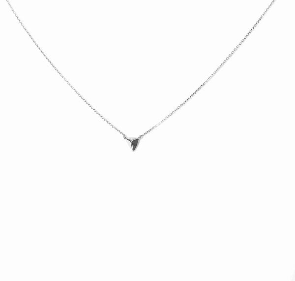 Silver or gold with two dimensional triangle - Ilumine Gallery Store dainty jewelry affordable fine jewelry