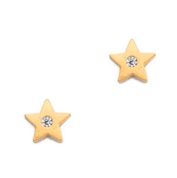 Earrings yellow gold overlay star stud earrings - Ilumine Gallery Store dainty jewelry affordable fine jewelry