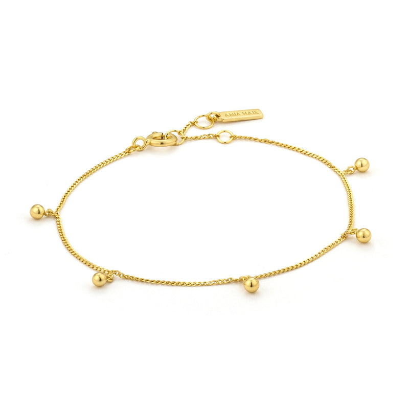 Gold Beaded Drop Bracelet