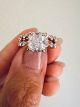 14k Rose Gold Diamond Engagement Ring and Wedding Band 2.92 TCW