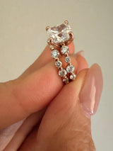 14k Rose Gold Diamond Engagement Ring and Wedding Band 2.92 TCW