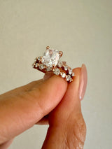 14k Rose Gold Diamond Engagement Ring and Wedding Band 2.92 TCW