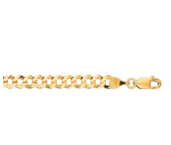 Gold comfort curb bracelet