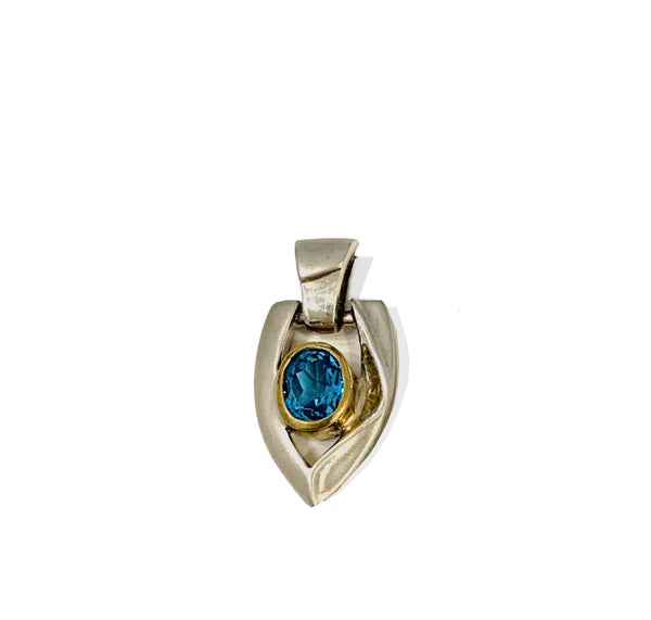 Blue Topaz Gemstone Pendant - Ilumine' Gallery 