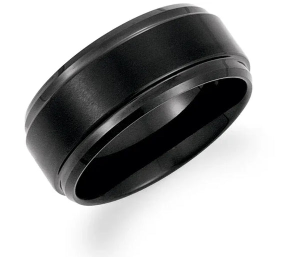 Tungsten black men's rings