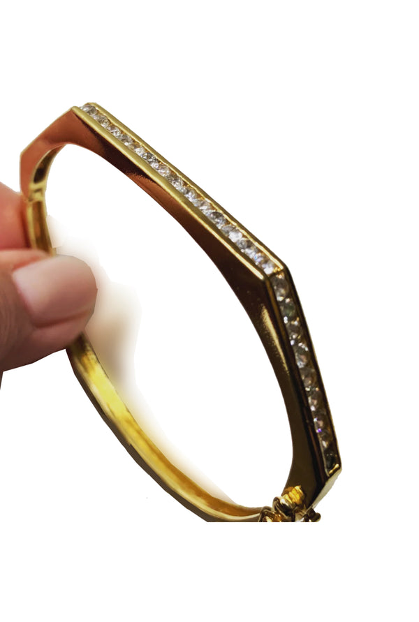 Bangle bracelet with diamonds - Ilumine' Gallery 