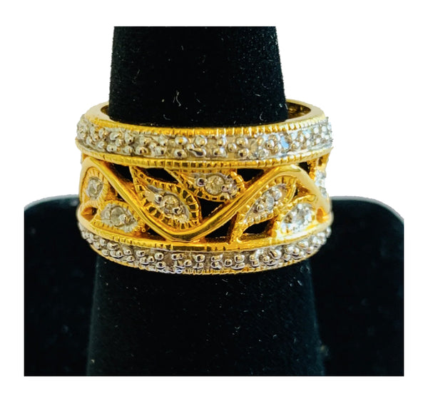 Gold lace diamond eternity ring - Ilumine' Gallery 