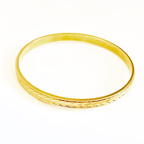 Yellow gold overlay bangle bracelet - Ilumine' Gallery 