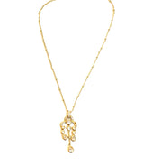 Gold chandelier pendant necklace