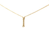 Necklace yellow gold overlay with cz stick pendant - Ilumine Gallery Store dainty jewelry affordable fine jewelry