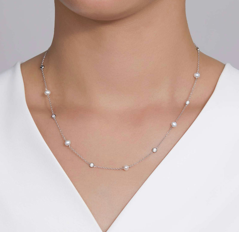 Pearl & Diamond Necklace