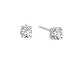 Platinum Bonded Silver Stud Earrings