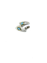 Gold and sterling silver blue topaz earrings - Ilumine' Gallery 