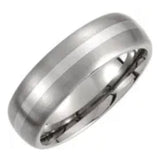 Titanium and silver men's rings