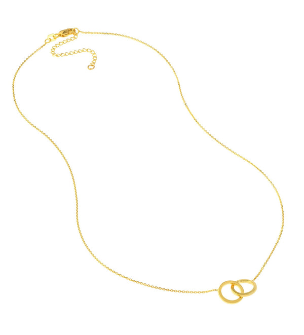 Gold Interlocked Circles Necklace