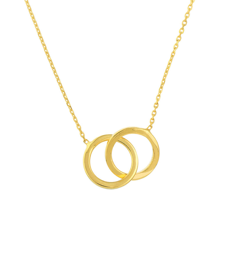 Gold Interlocked Circles Necklace