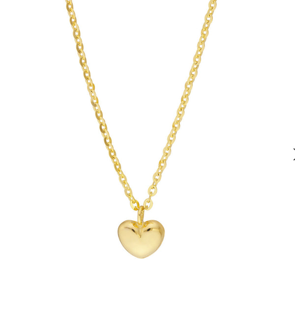 Solid Gold Heart Necklace