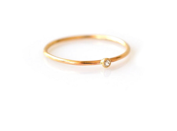 Solo Gold Diamond Ring