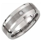 Tungsten black diamond men's rings