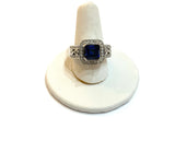 Sapphire and Natural Diamond Ring