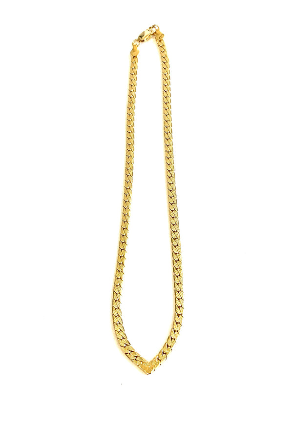 Gold Chevron Chain Necklace