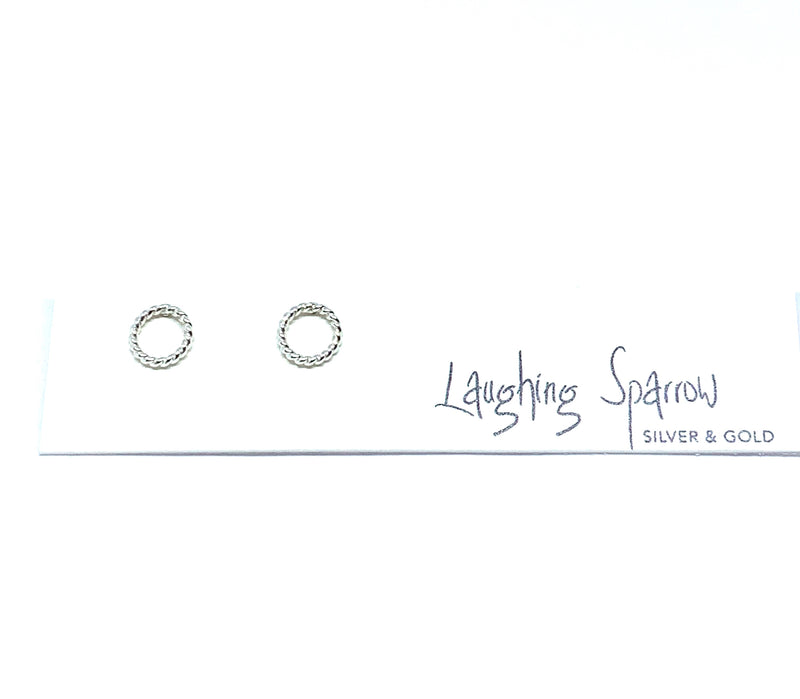 Sterling silver circle rope earrings - Ilumine Gallery Store dainty jewelry affordable fine jewelry