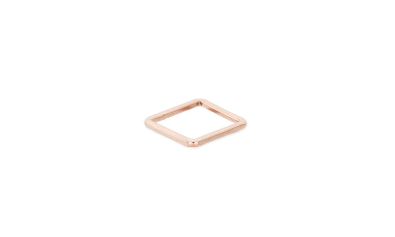 Ring handrafted rose gold thin square stacking ring - Ilumine Gallery Store dainty jewelry affordable fine jewelry