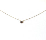 Necklace sterling silver 925 with chevron design pendant - Ilumine Gallery Store dainty jewelry affordable fine jewelry