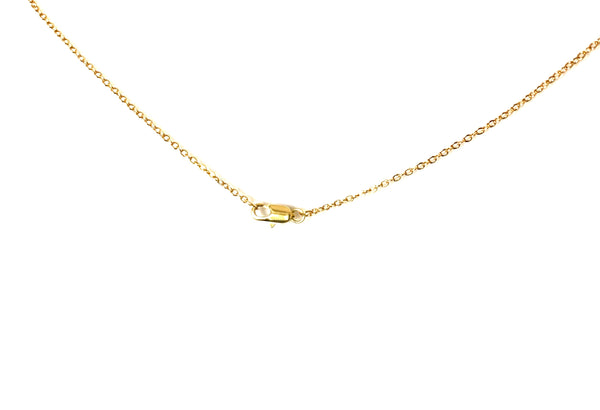 Necklace yellow gold with flower and crystals - Ilumine Gallery Store dainty jewelry affordable fine jewelry