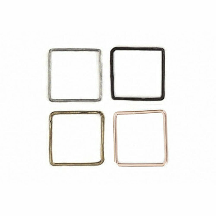 Thin square hammered rings - Ilumine' Gallery 