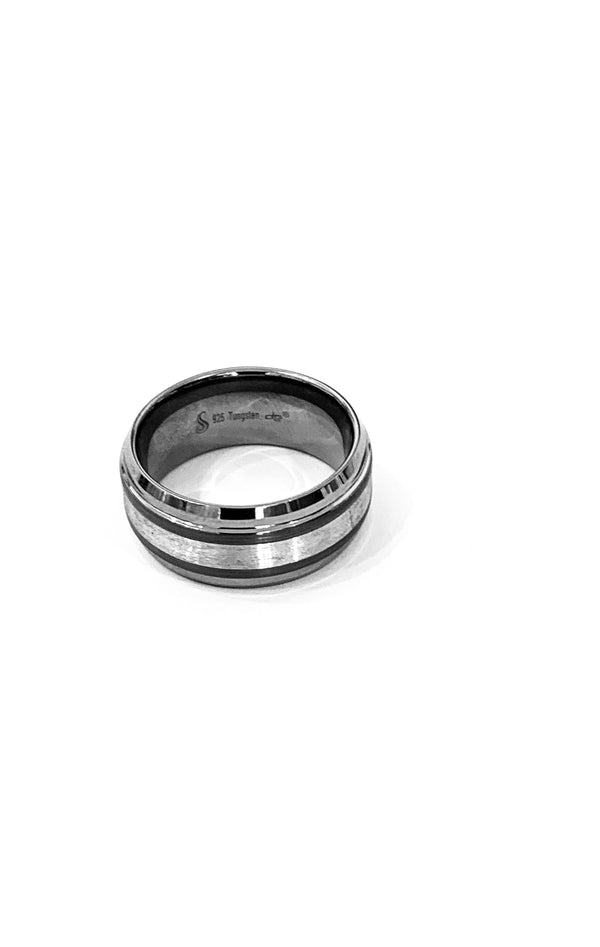 Tungsten ridged band ring - Ilumine' Gallery 