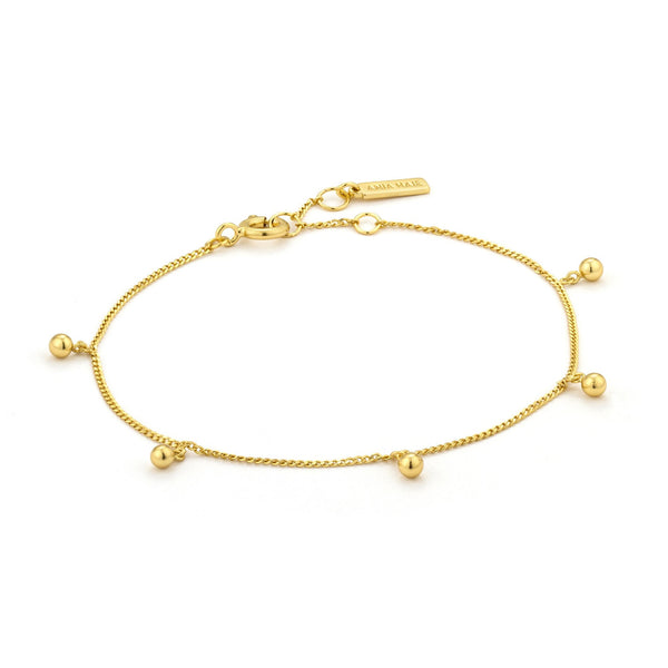 Gold Beaded Drop Bracelet
